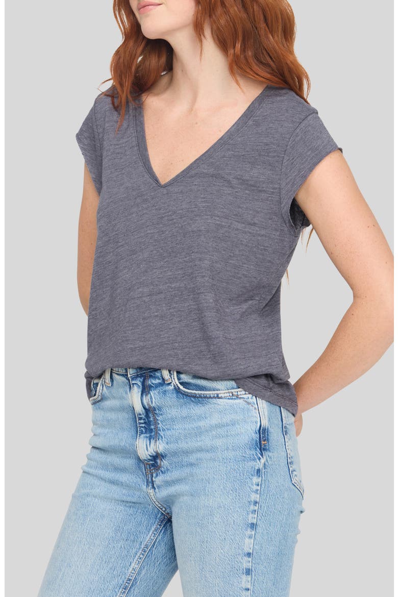 Canyon V-Neck T-Shirt, Alternate, color, CHARCOAL