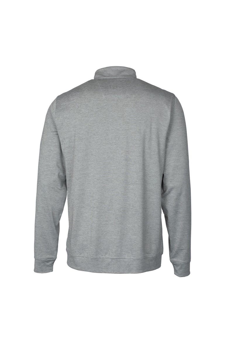 Men's Cutter & Buck  Silver Jacksonville Jaguars Helmet Stealth Heathered Quarter-Zip Pullover Top, Alternate, color, Silver