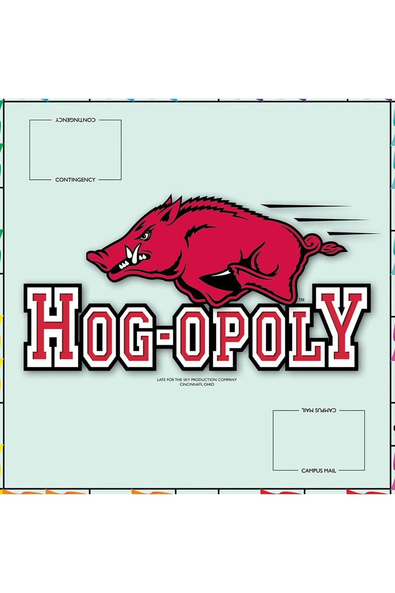 University Of Arkansas Hogopoly Monopoly Board Game, Alternate, color, Multicolored