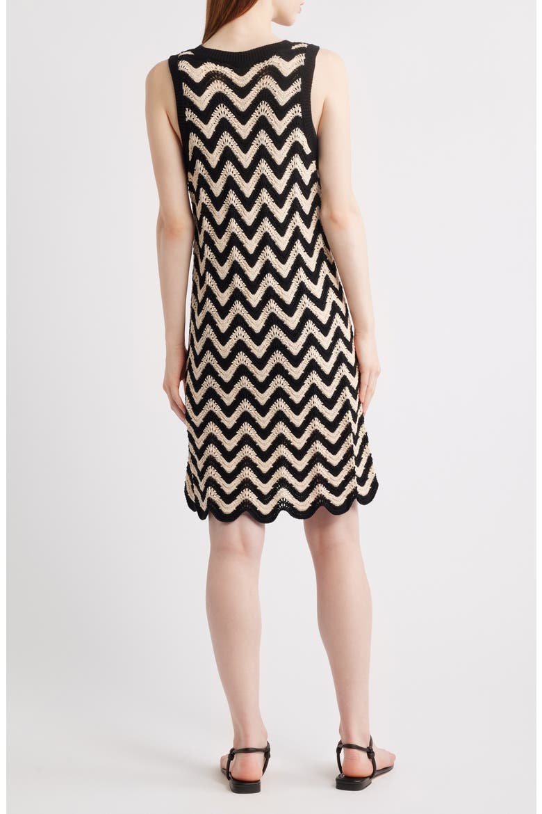 Lauren Chevron Cotton Minidress, Alternate, color, SAND DOLLAR MULTI