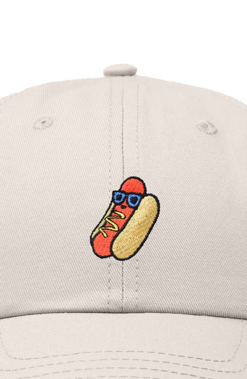 Dalix Dog Days Embroidered Casual Cap In Beige