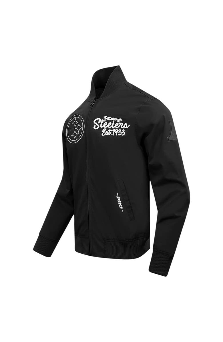 PRO STANDARD Men's Pro Standard Black Pittsburgh Steelers Paint The City Twill Full-Zip Jacket, Alternate, color, Black