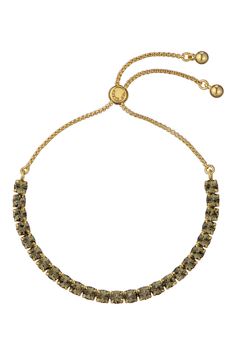Melrah Crystal Tennis Bracelet, Main, color, GOLD TONE/ BLACK CRYSTAL