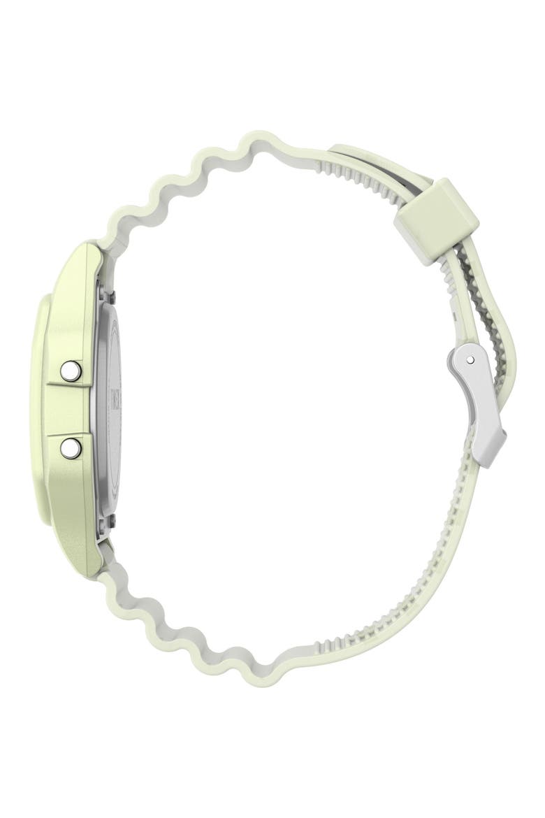 T80 Digital Glow in the Dark Resin Strap Watch, 34mm, Alternate, color, OFF WHITE