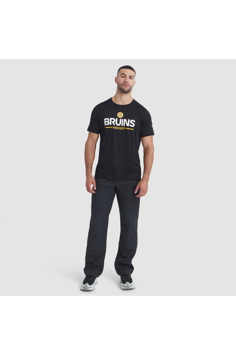 Men's Fanatics Black Boston Bruins Authentic Pro Rink Tech T-Shirt, Alternate, color, Black