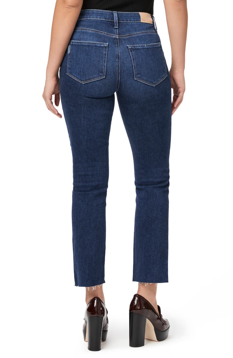 PAIGE Cindy Raw Hem High Waist Straight Leg Jeans, Alternate, color,