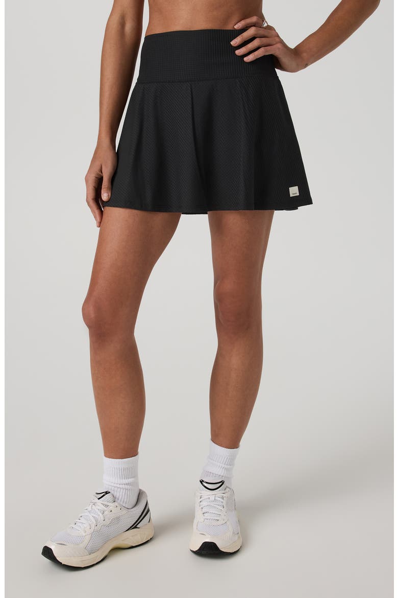 Baseline Gingham Skirt, Alternate, color, BLACK
