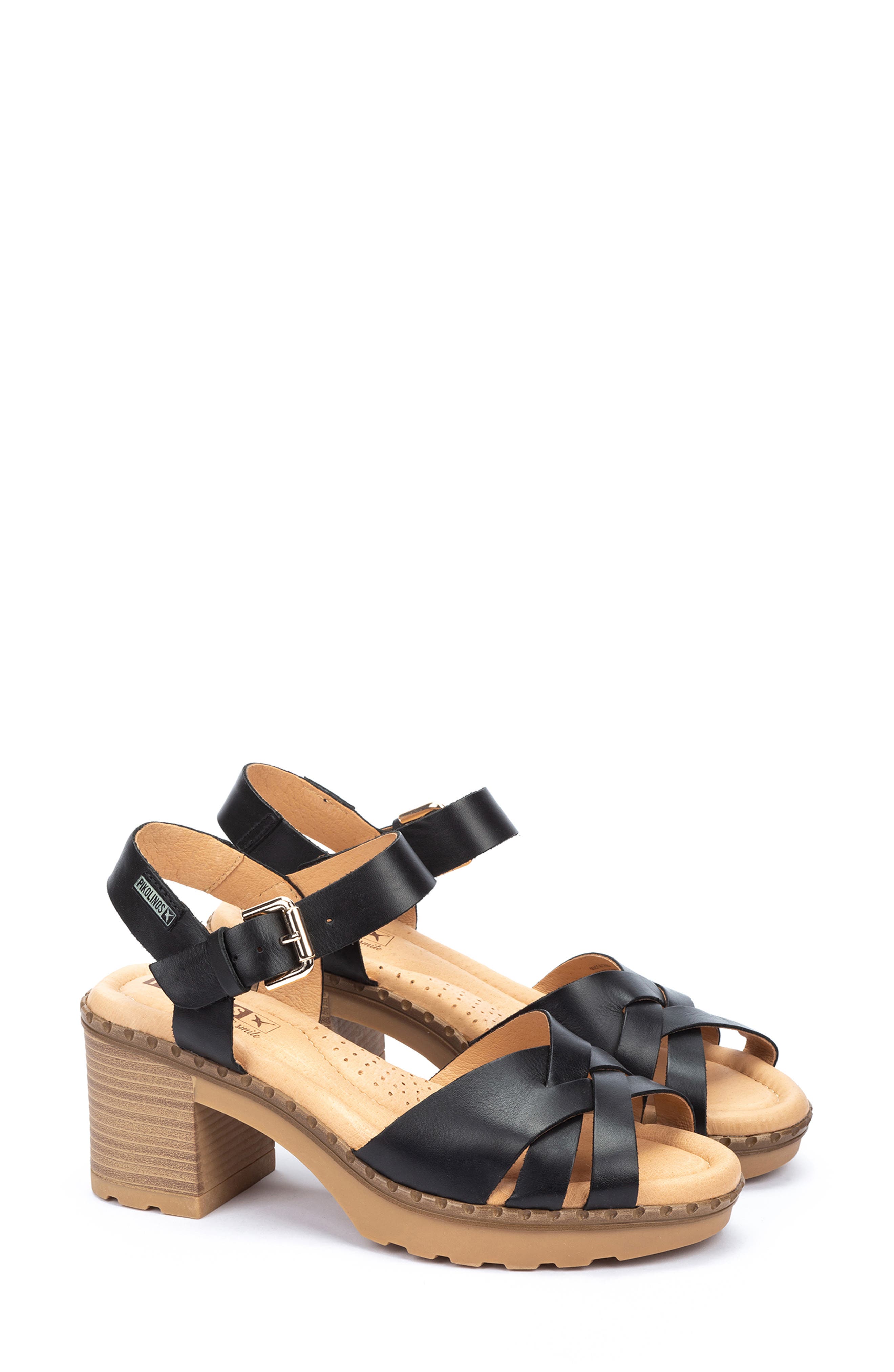 PIKOLINOS Canarias Ankle Strap Sandal, Main, color, Black