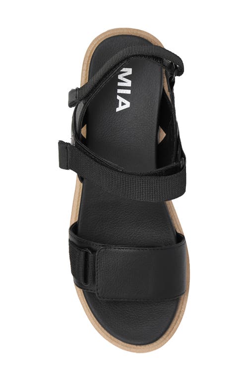 Mia Jony Ankle Strap Platform Sandal In Black