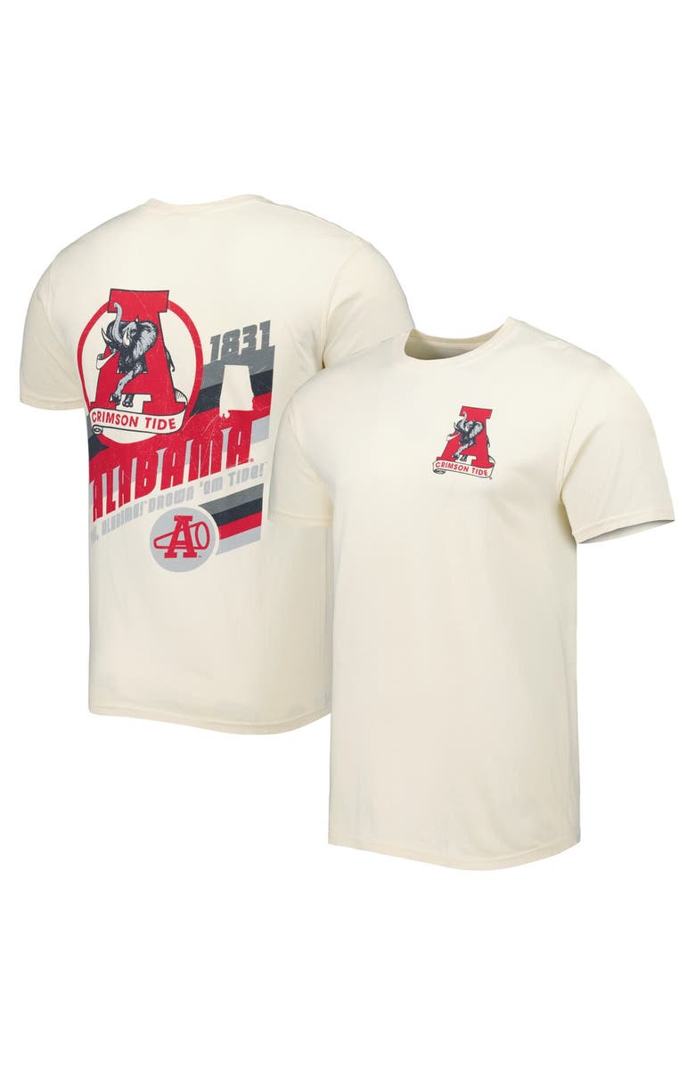 IMAGE ONE Men's Cream Alabama Crimson Tide Vault Vintage Comfort Color T-Shirt, Main, color, 