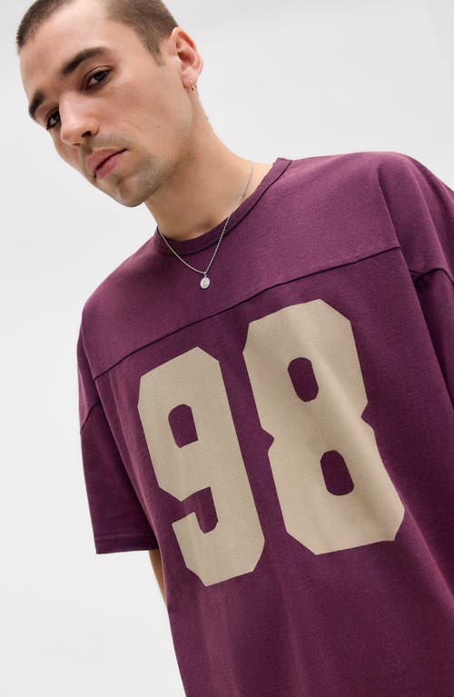 Bdg Urban Outfitters 98 Athletic Relaxed Fit Graphic T-shirt In Burgundy