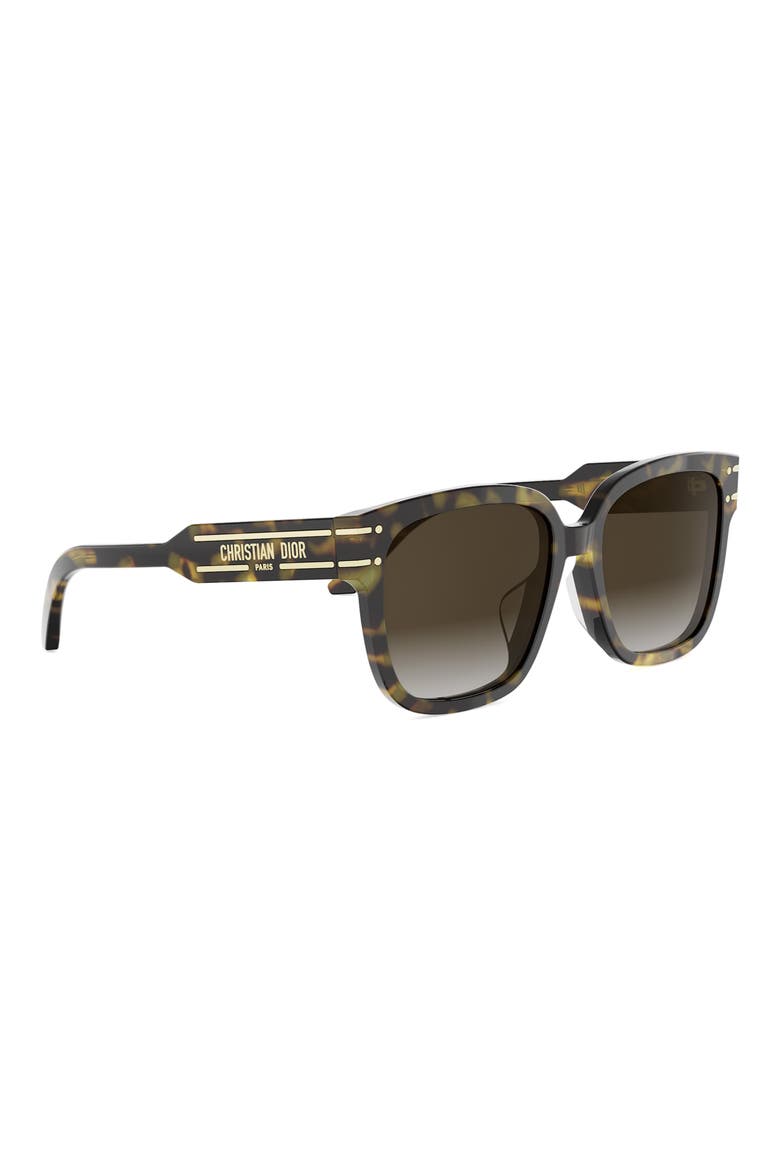 'DiorSignature S7F 58mm Square Sunglasses, Alternate, color, DARK HAVANA / GRADIENT BROWN
