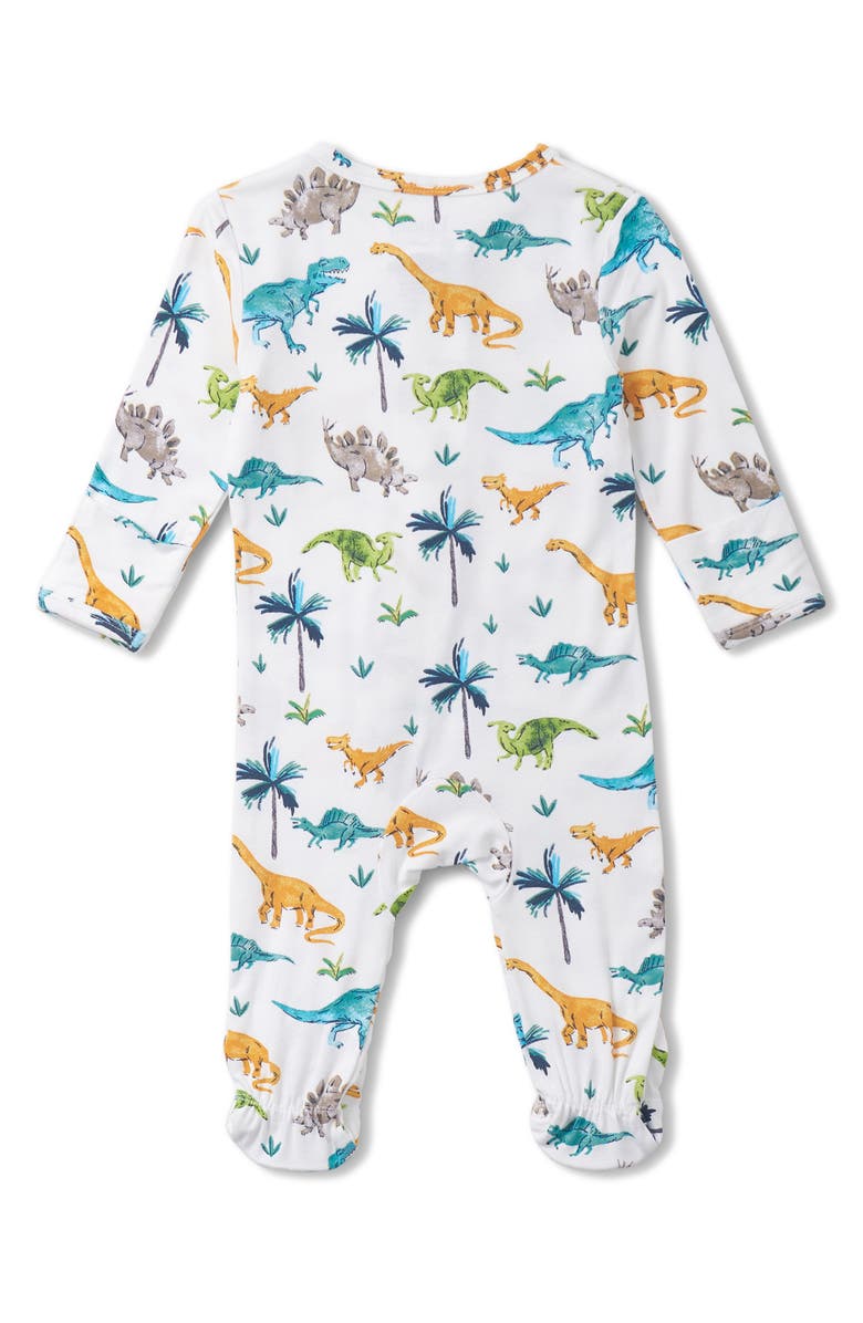 Hatley Prehistoric Dino Jersey Zip Footie, Alternate, color, 