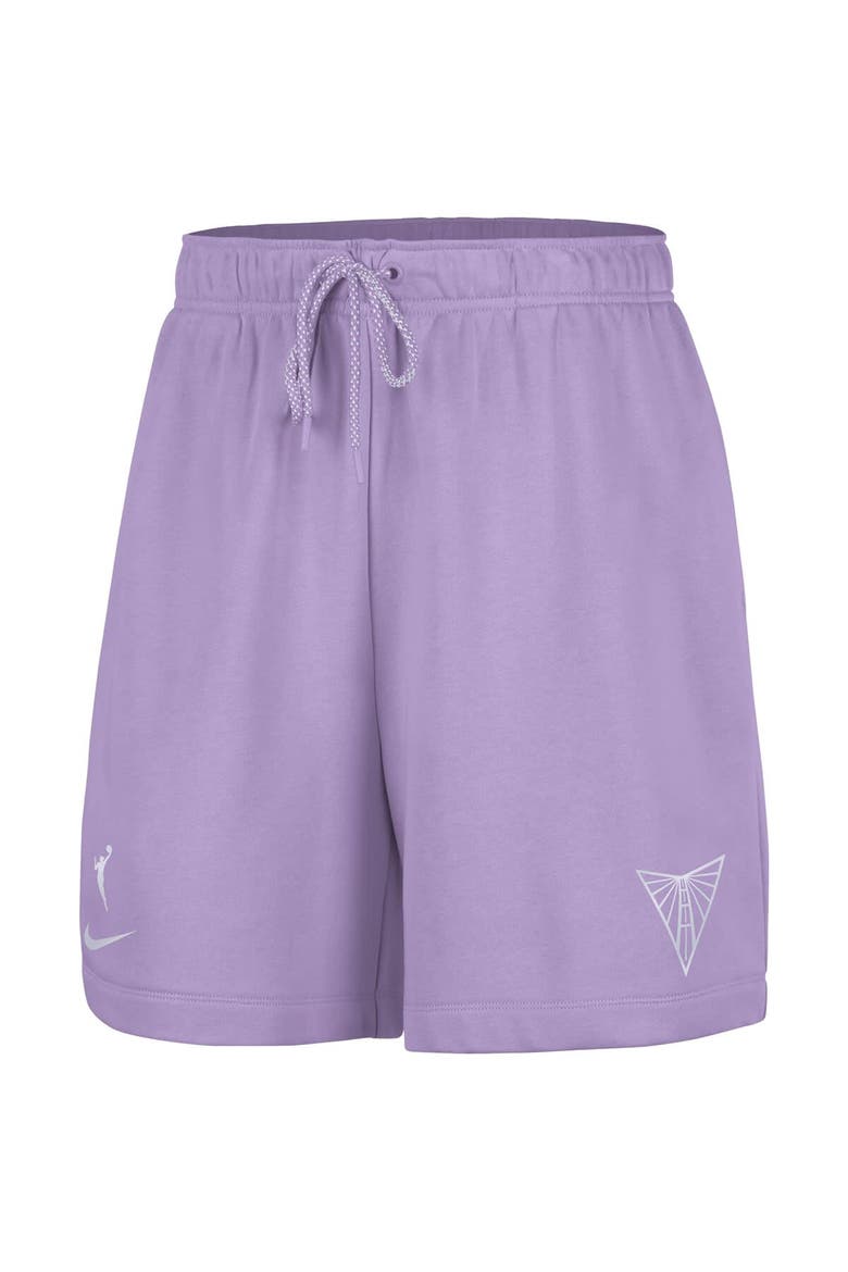 Women's Nike  Violet Golden State Valkyries 6" Fleece Performance Shorts, Alternate, color, Violet