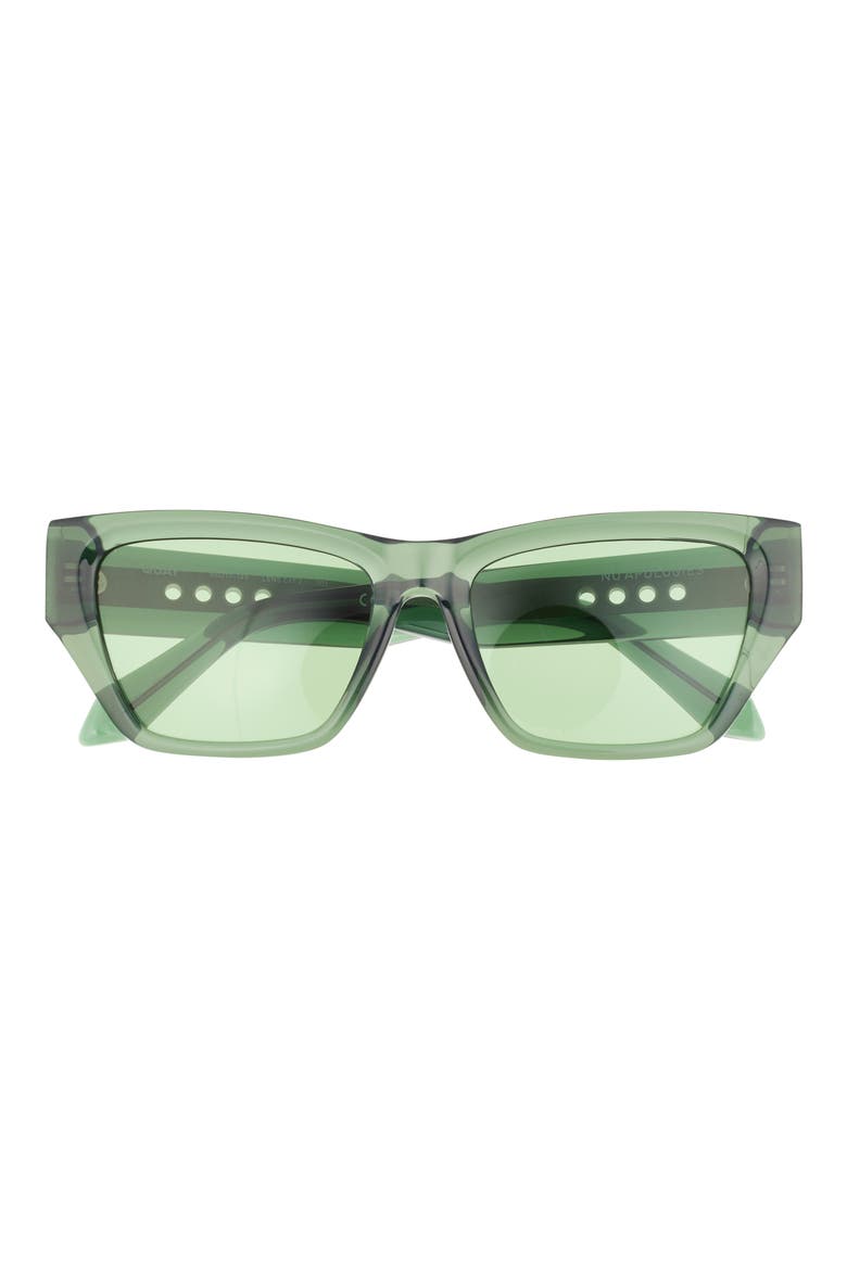 No Apologies 55mm Gradient Square Sunglasses, Main, color, FOREST/ FOREST