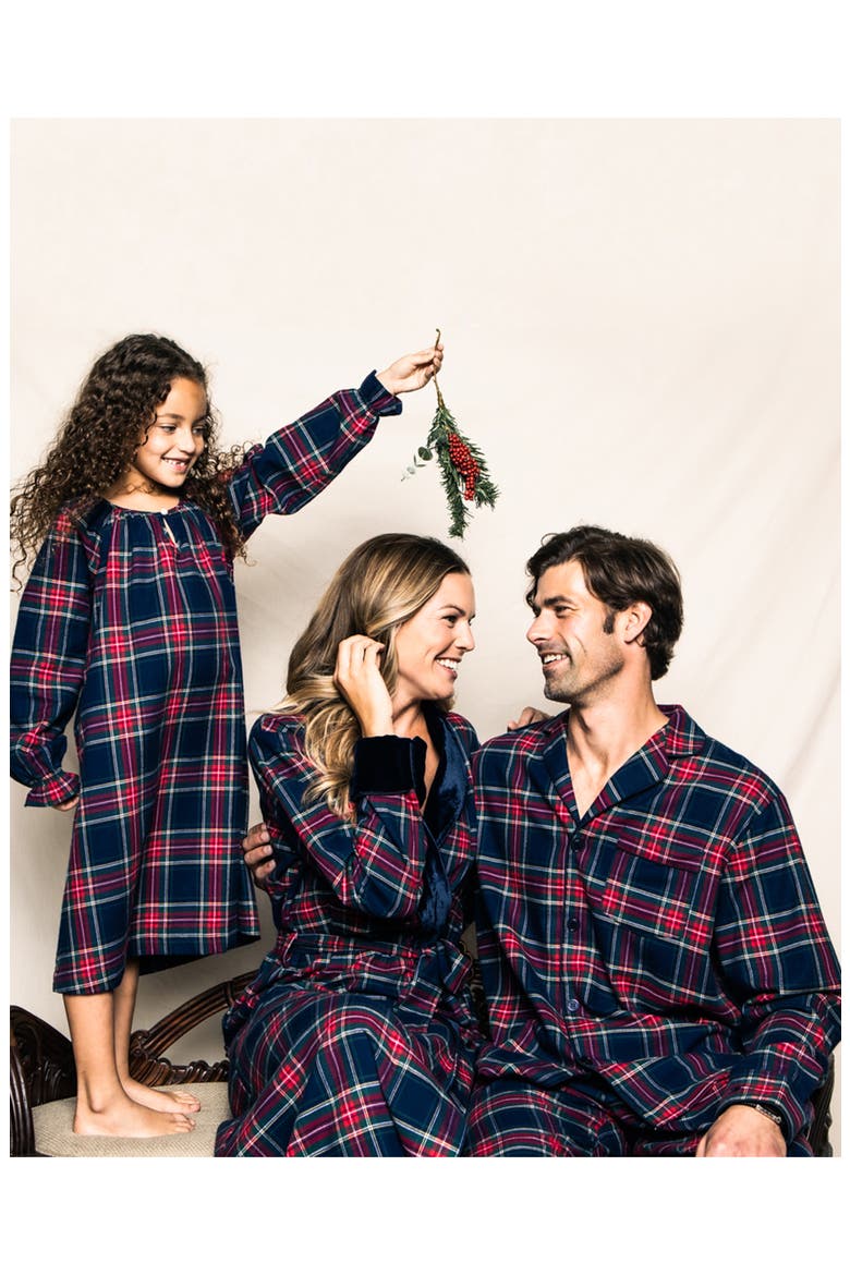 Delphine Windsor Tartan Nightgown, Alternate, color, NAVY