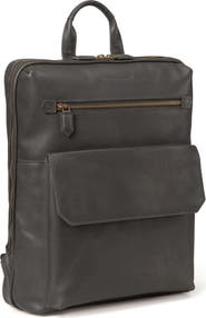 Johnston & Murphy Rhodes Water Repellent Leather Commuter Backpack