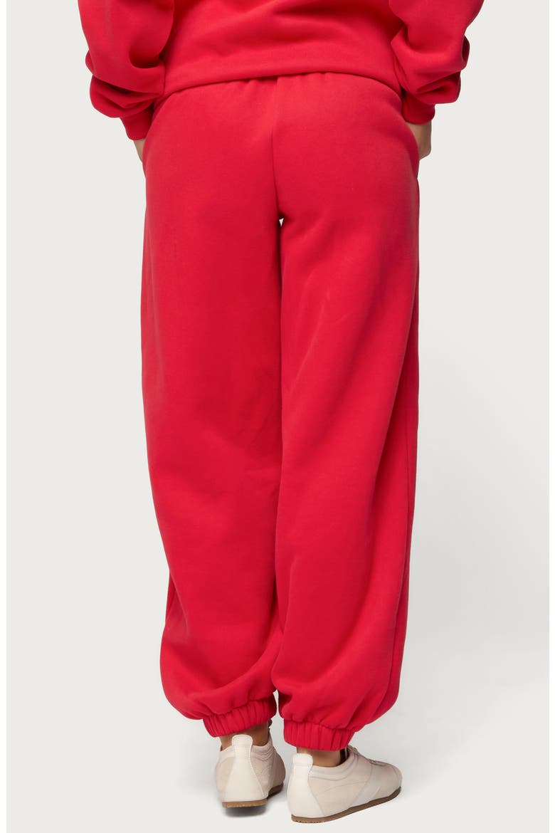 Major Love Fleece Logo Graphic Sweatpants, Alternate, color, RED
