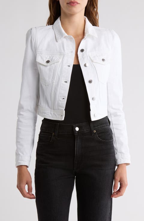 Hartford Strong Shoulder Crop Denim Jacket