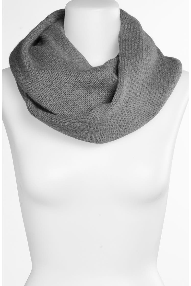 Cashmere Infinity Scarf, Main, color, GREY HEATHER