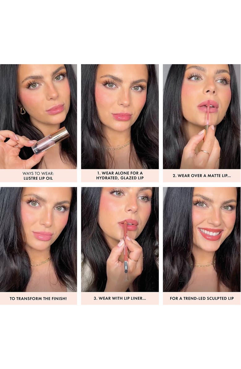 ICONIC LONDON Lustre Lip Oil, Alternate, color, Rose Riot