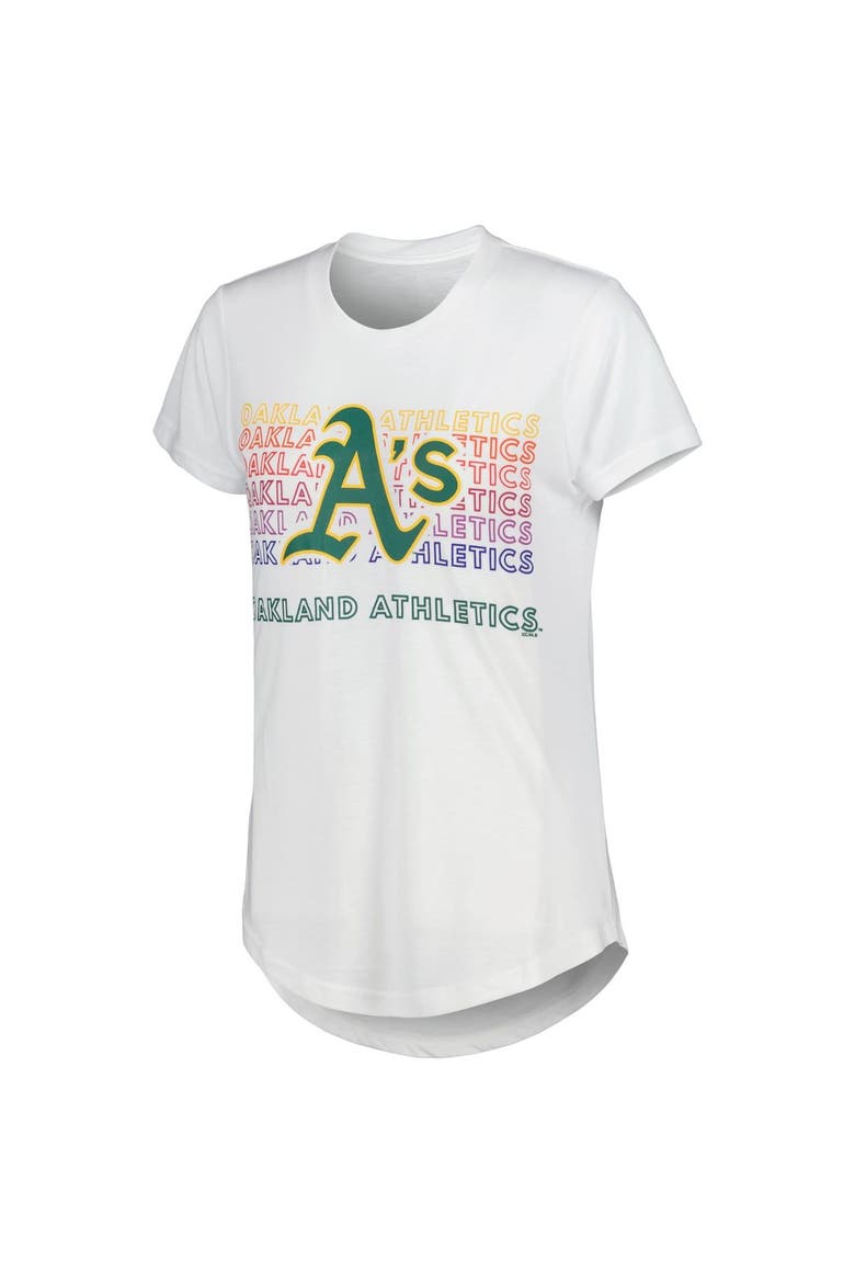 Women's Concepts Sport Charcoal/White Oakland Athletics Sonata T-Shirt & Leggings Sleep Set, Alternate, color, Charcoal