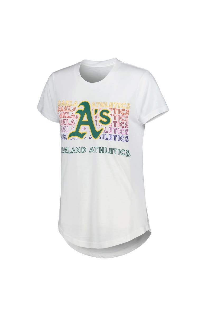 CONCEPTS SPORT Women's Concepts Sport Charcoal/White Oakland Athletics Sonata T-Shirt & Leggings Sleep Set, Alternate, color, Charcoal