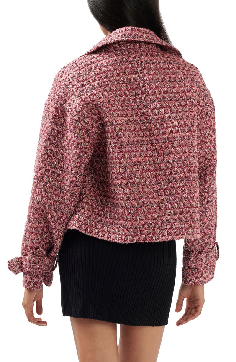 Belle & Bloom Power Over Me Tweed Jacket, Alternate, color, Red