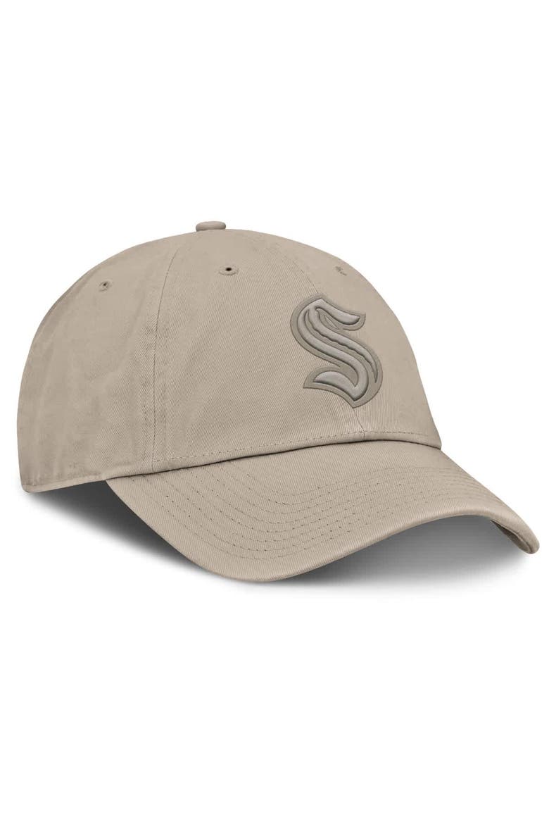 Men's Fanatics Tan Seattle Kraken Authentic Pro Road Adjustable Hat, Alternate, color, Tan