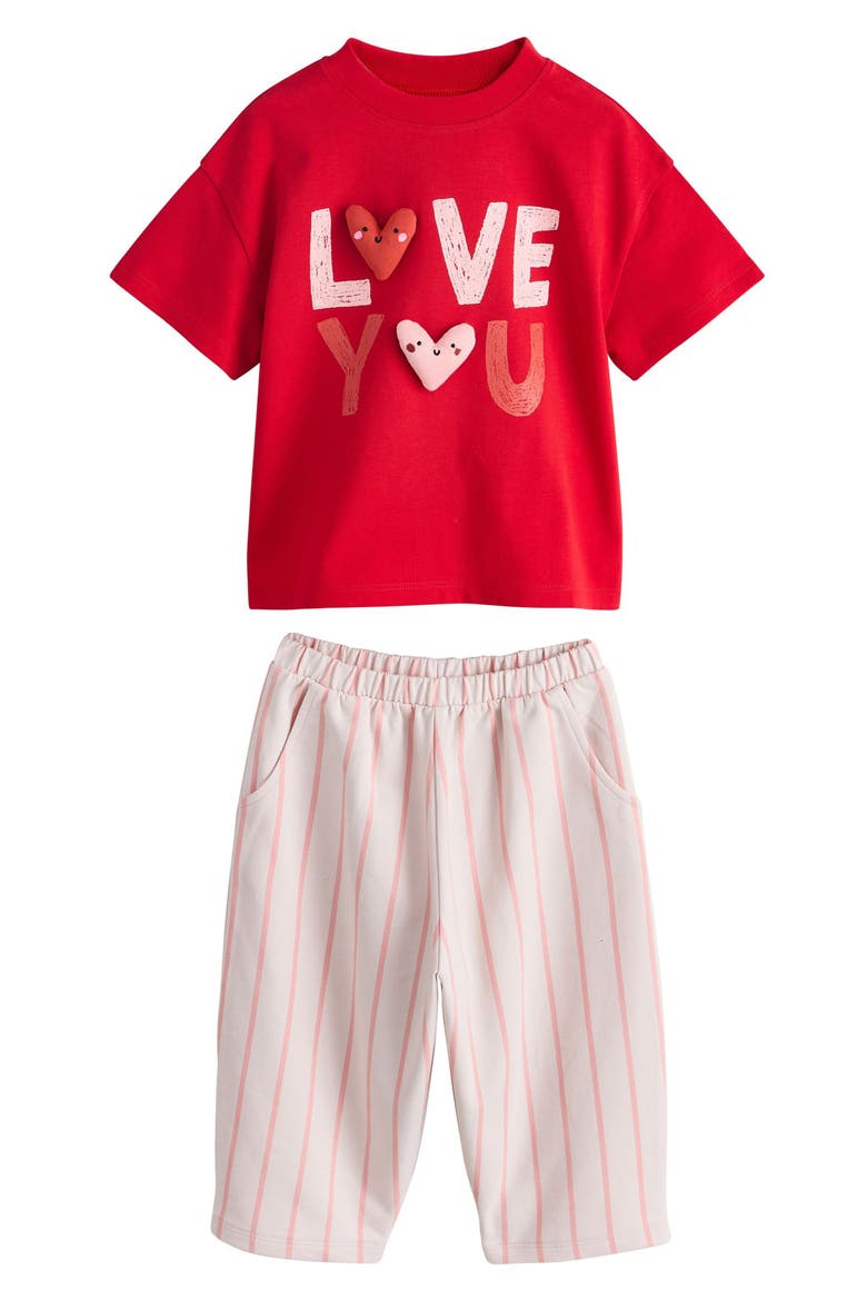 Kids' Assorted 4-Pack T-Shirt, Sweatshirt & Pants Set, Alternate, color, MULTI PINK