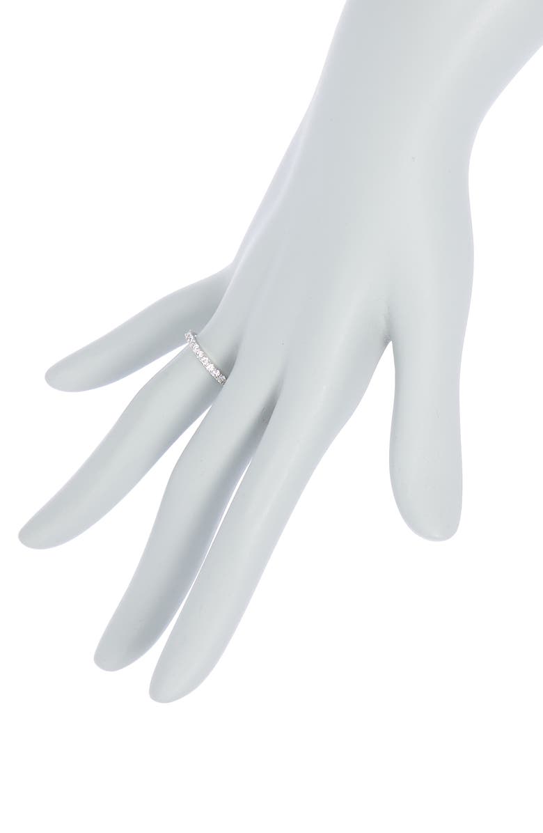 SUZY LEVIAN Sterling Silver Cubic Zirconia Eternity Ring, Alternate, color, White