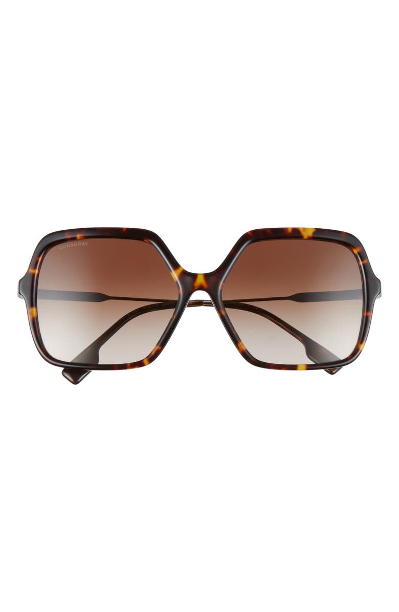 Burberry 59mm Square Sunglasses, Main, color, Dark Havana/ Brown Gradient