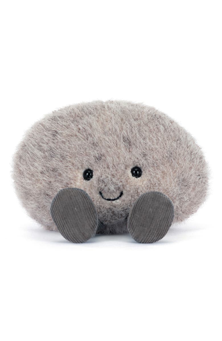 Jellycat Amuseables Pebble Tiny Plushie, Main, color, Grey
