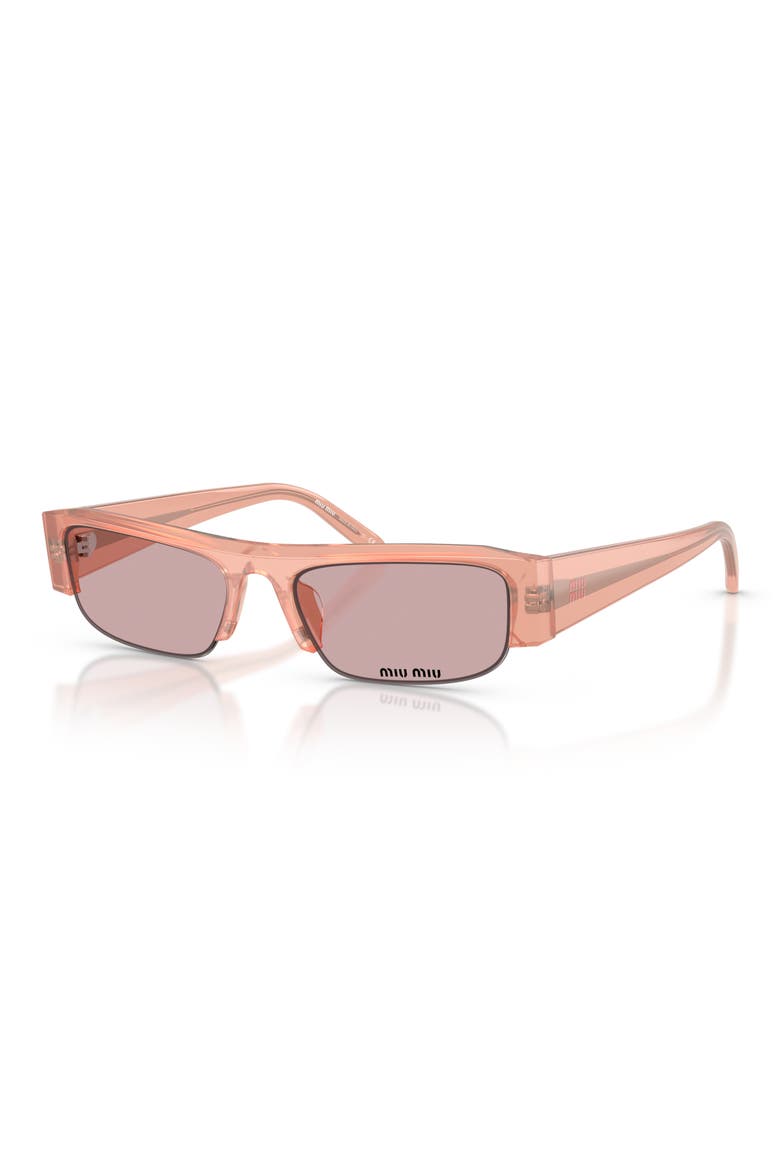 51mm Rectangular Sunglasses, Alternate, color, OPAL PINK / PINK