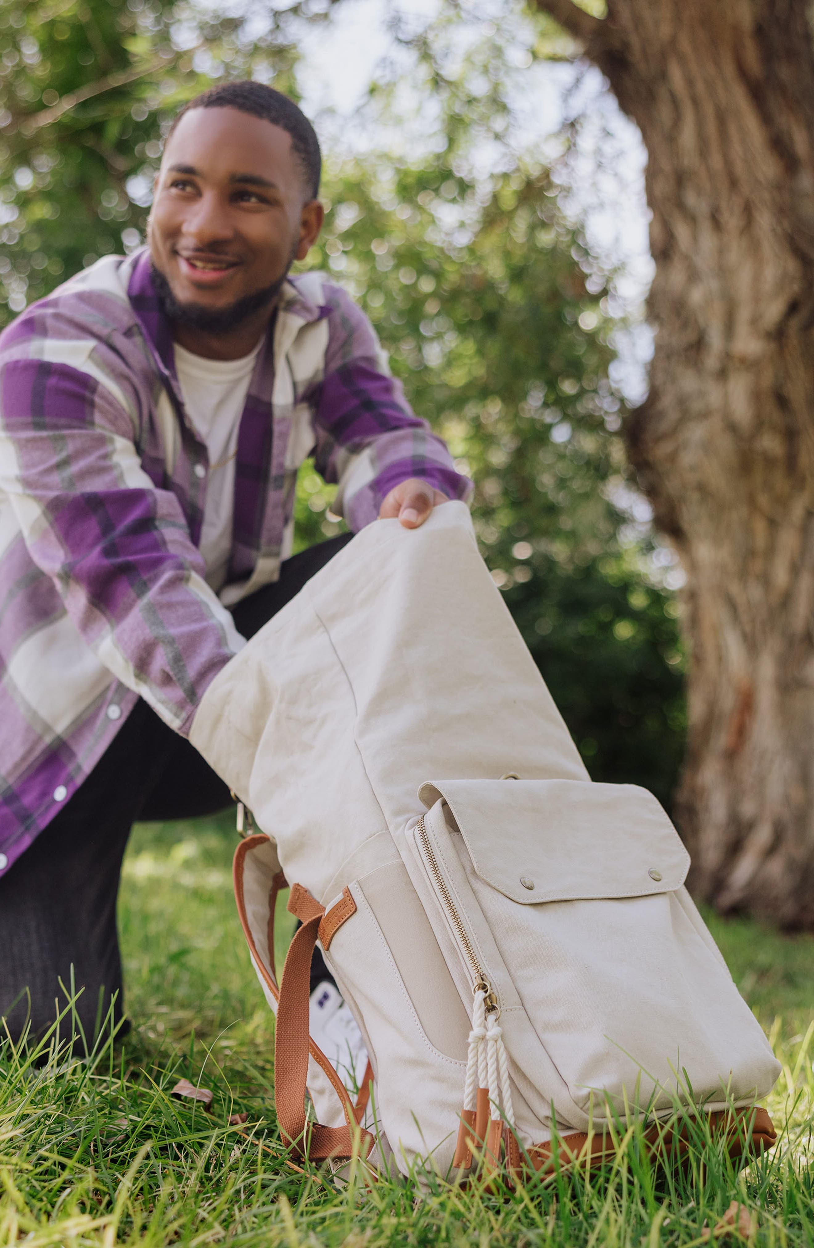 Carmel Picnic Backpack, Alternate, color, BEIGE