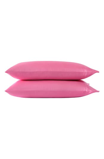 Betsey Johnson Set Of 2 Satin Pillowcases In Lt-pastel Pink