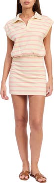 En Saison Kendall Stripe Blosuon Minidress