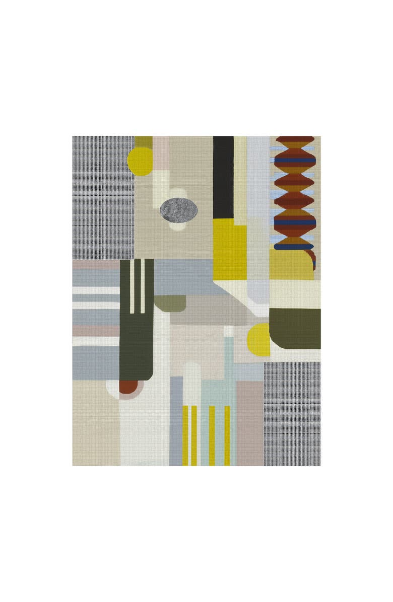Forma Art Studio Woven Perspectives No. 16 Geometric Abstract Art Print, Main, color, Natural Oak Frame