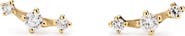 Ana Luisa Gold Stud Earrings - Triple Diamond Studs