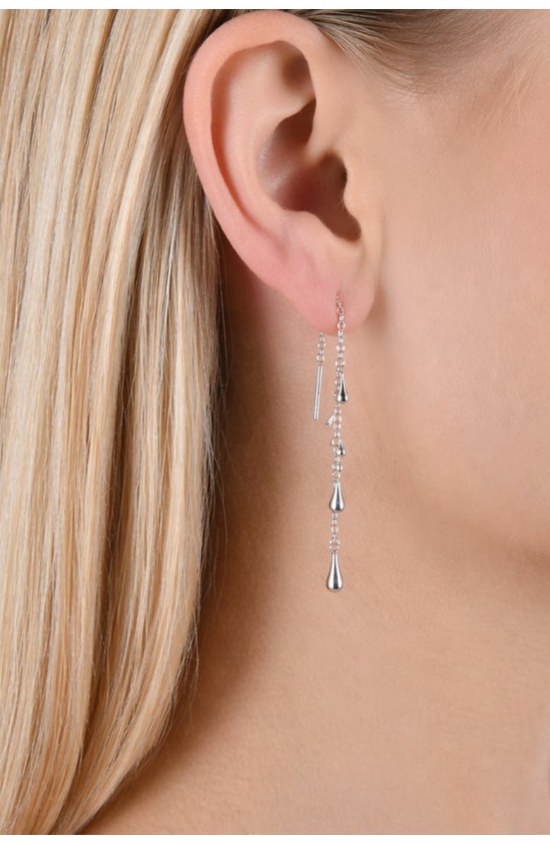 Lucy Quartermaine Drop Feeder Earrings, Alternate, color, Sterling Silver