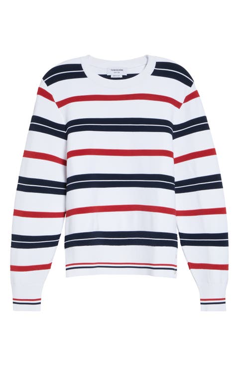 Variegated Rep Stripe Ottoman Stitch Sweatshirt