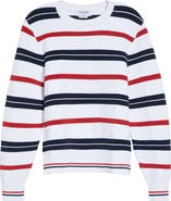 Thom Browne Variegated Rep Stripe Ottoman Stitch Sweatshirt