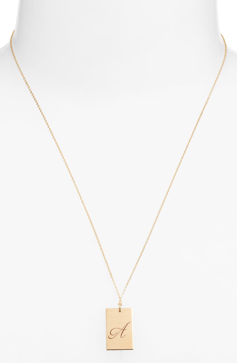 Set & Stones Stella Initial Pendant Necklace, Alternate, color, Gold / A
