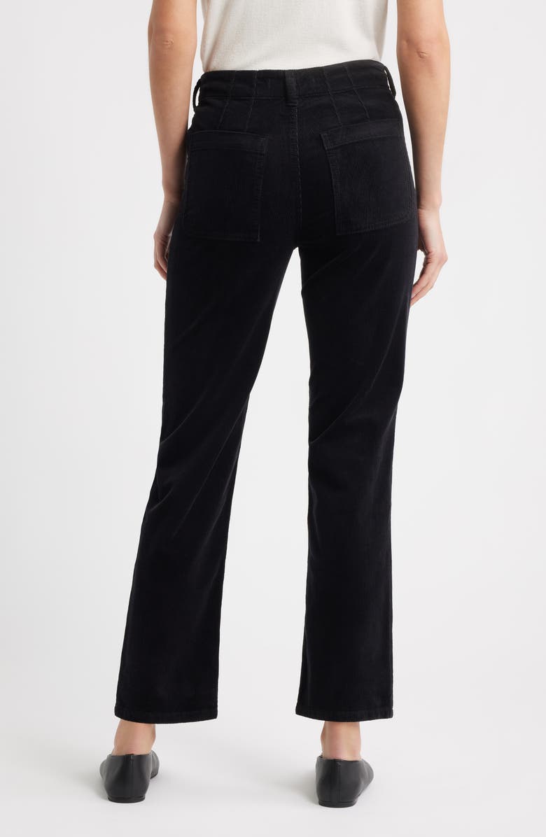 CITY BLUES Soho Patch Pocket Straight Leg Corduroy Pants, Alternate, color, Black