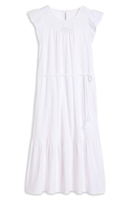 Boden Juliet Broderie Anglaise Trim Cotton Sundress In White
