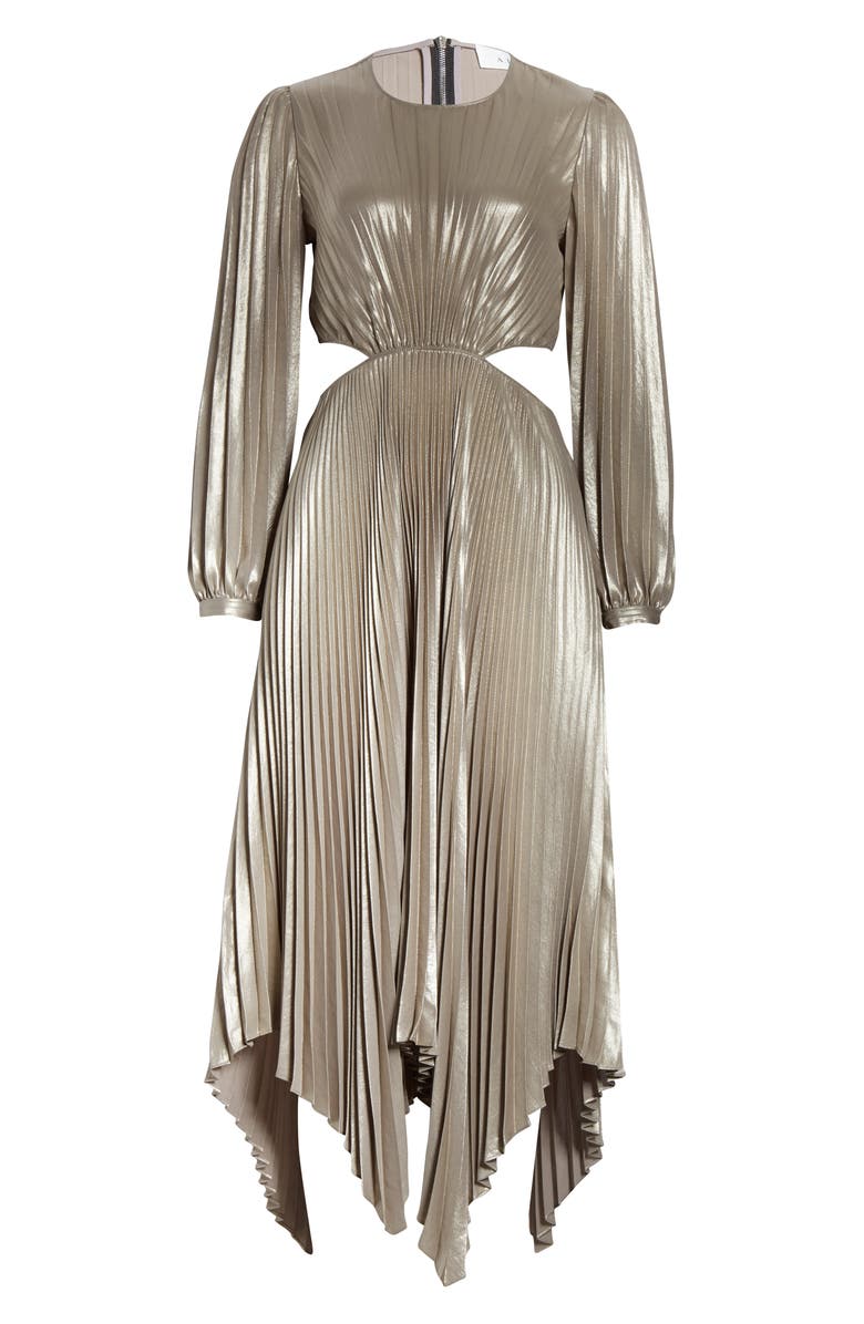 A.L.C. Naples Cutout Waist Long Sleeve Dress, Alternate, color,