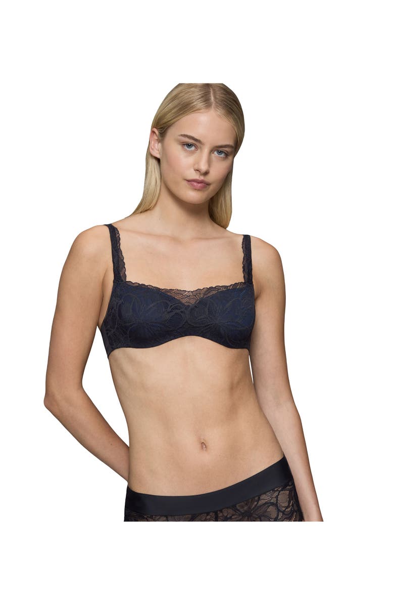 TRIUMPH Body MakeUp Illusion Lace Balconette Bra, Alternate, color, Black