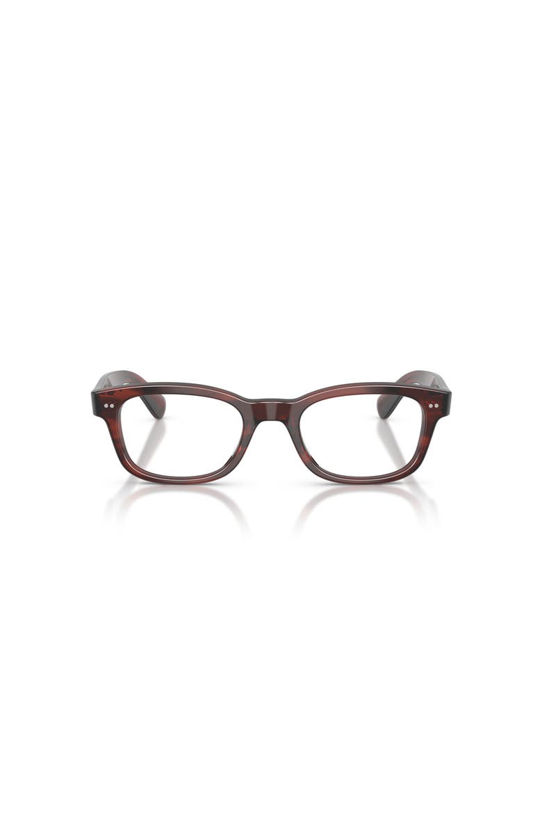 49mm Rectangle optical glasses, Alternate, color, Brown