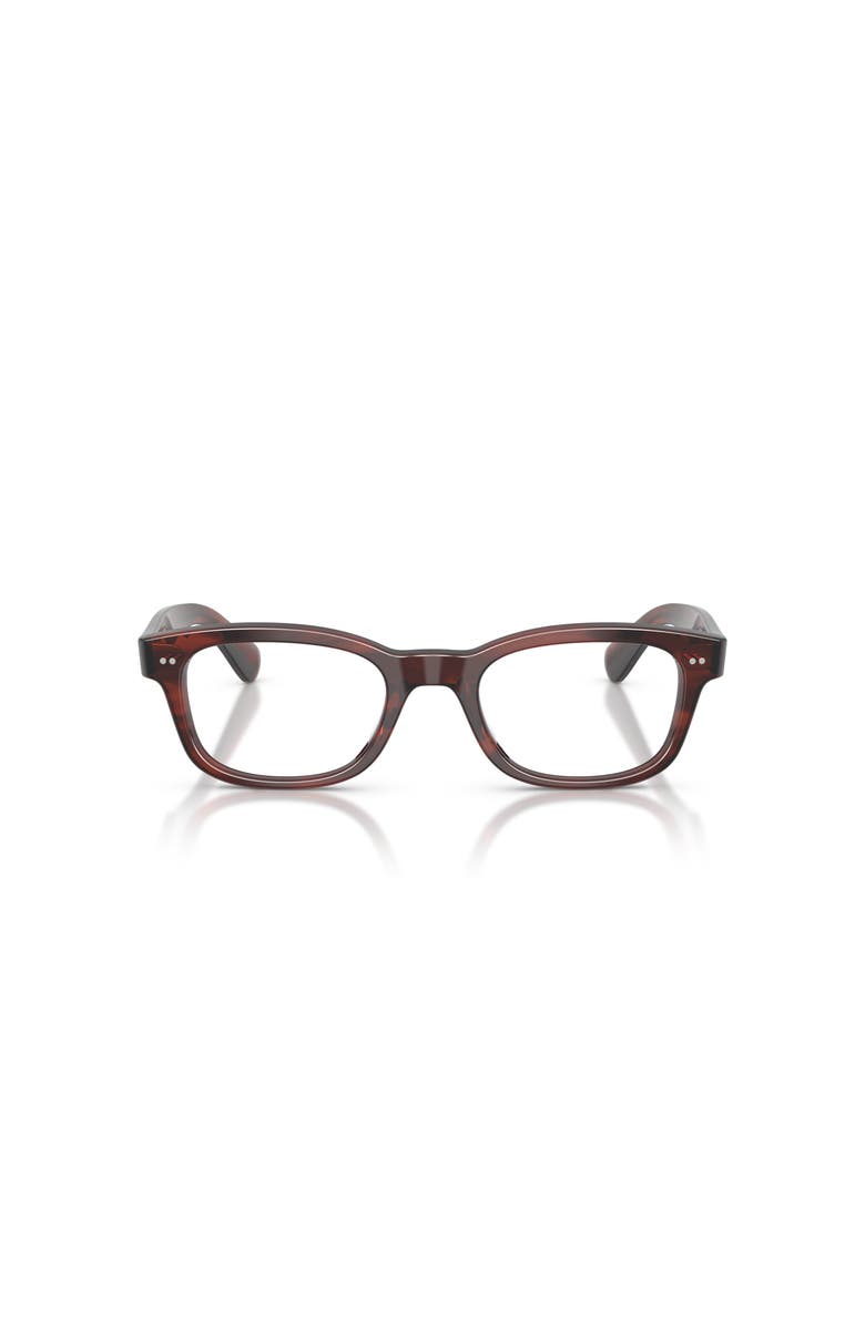 Oliver Peoples 49mm Rectangle optical glasses, Alternate, color, Brown