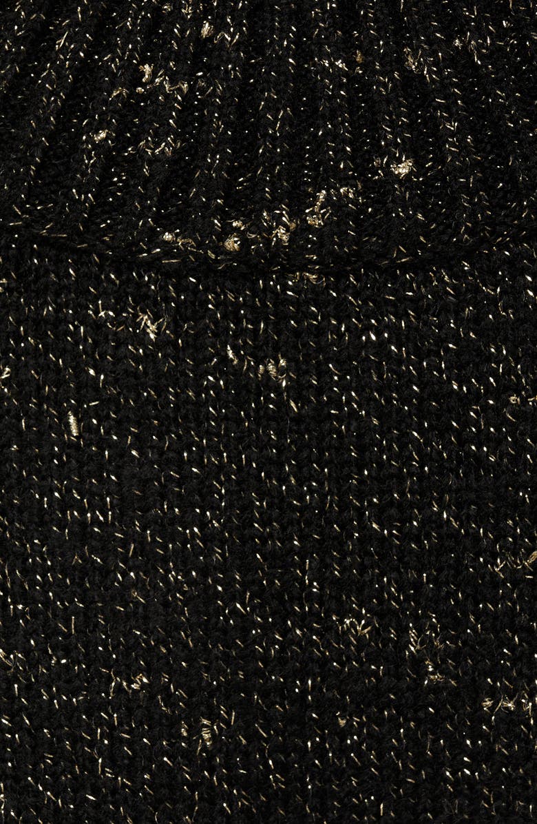 MANGO Metallic Mock Neck Sweater, Alternate, color, 